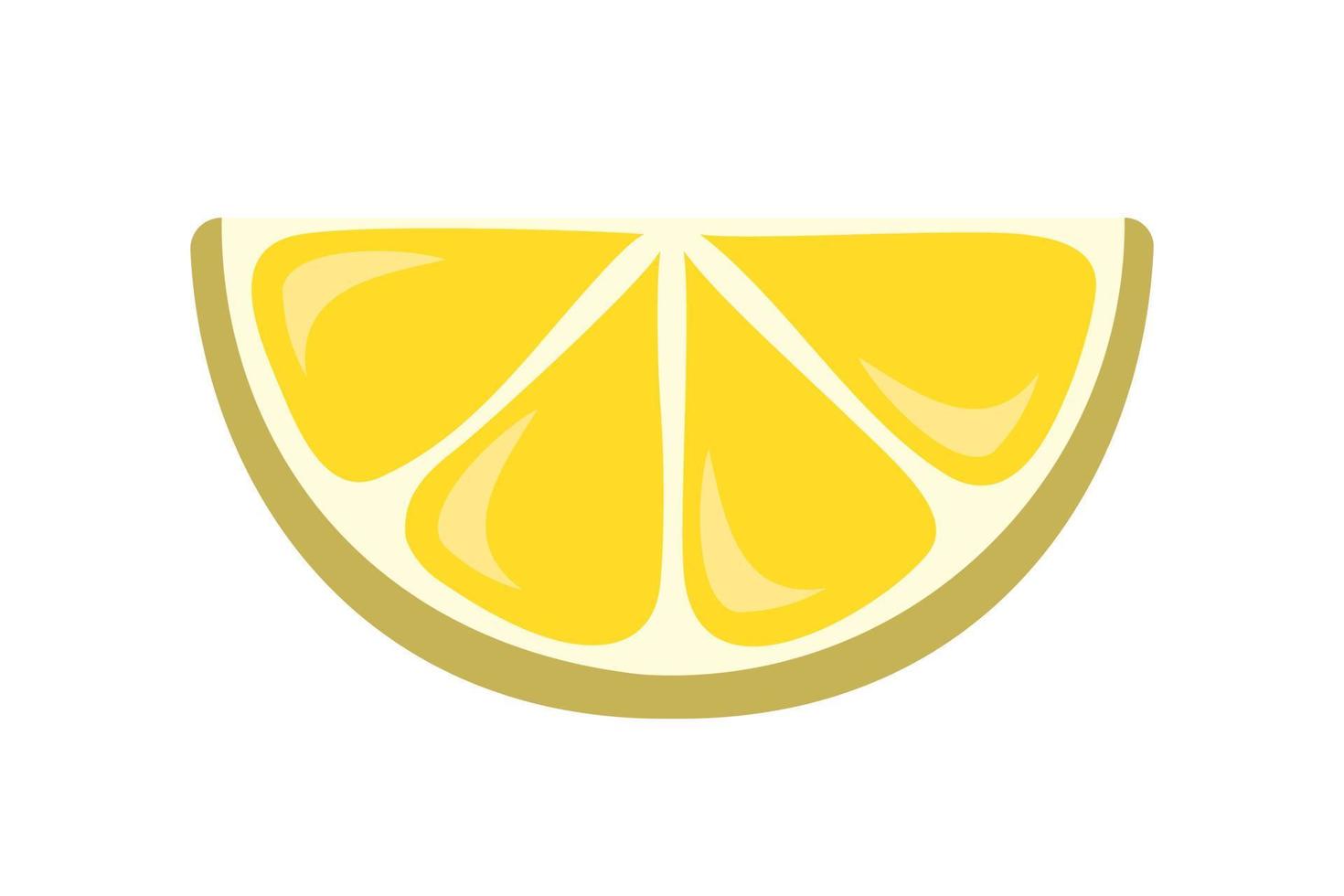 immagine vettoriale di una fetta di limone con un contorno nero. illustrazione vettoriale a colori, icona, per la progettazione di prodotti, stampa su tessuti, biglietti da visita, logo, tatuaggi