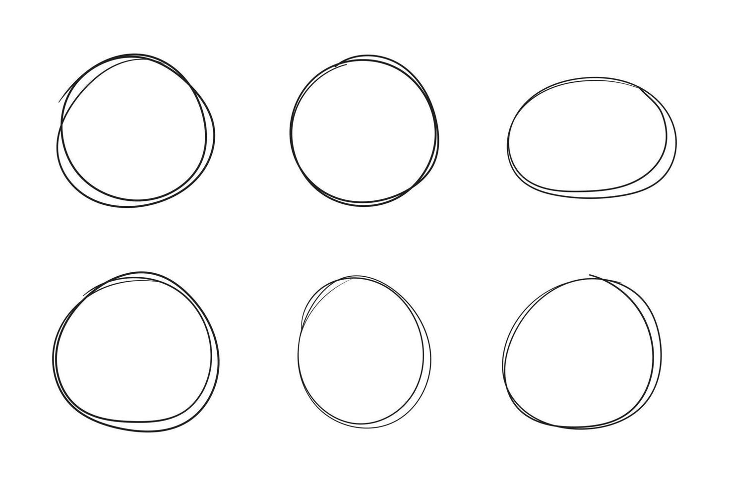 illustrazione di doodle del cerchio disegnato a mano vettore