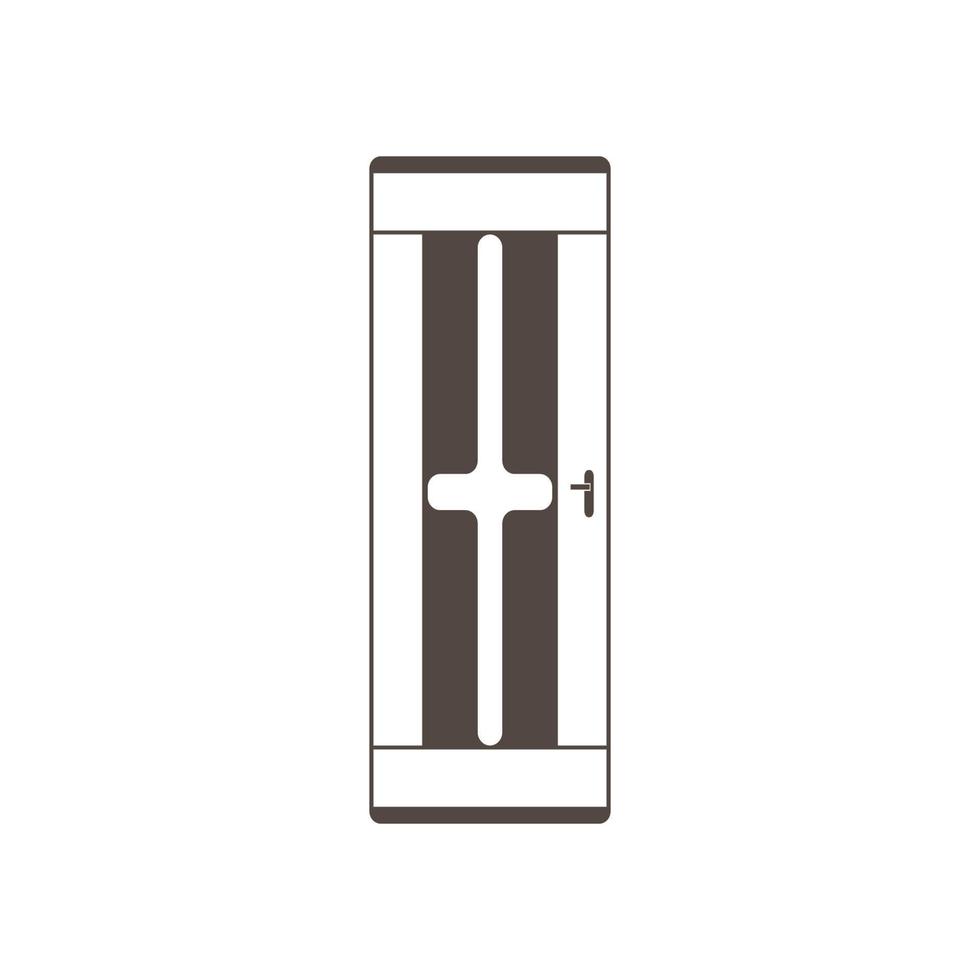 elemento di design dell'illustrazione dell'icona della porta vettore