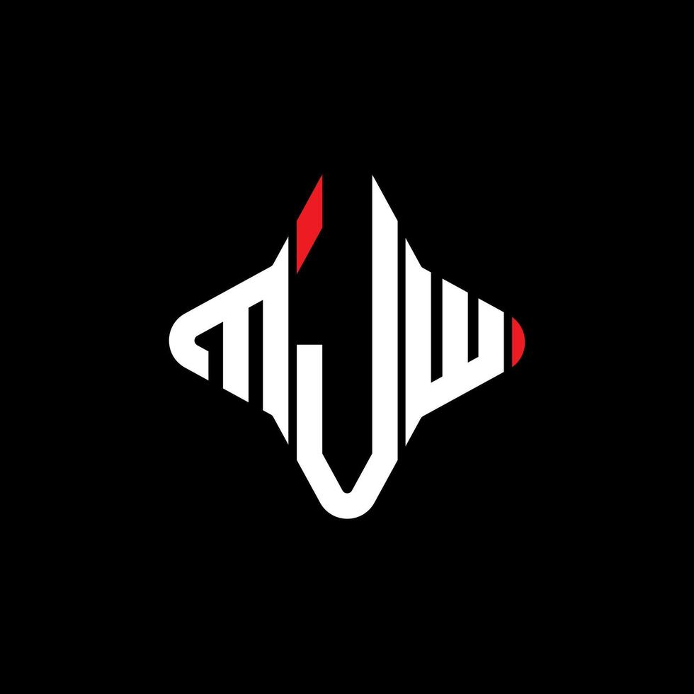 mjw lettera logo design creativo con grafica vettoriale