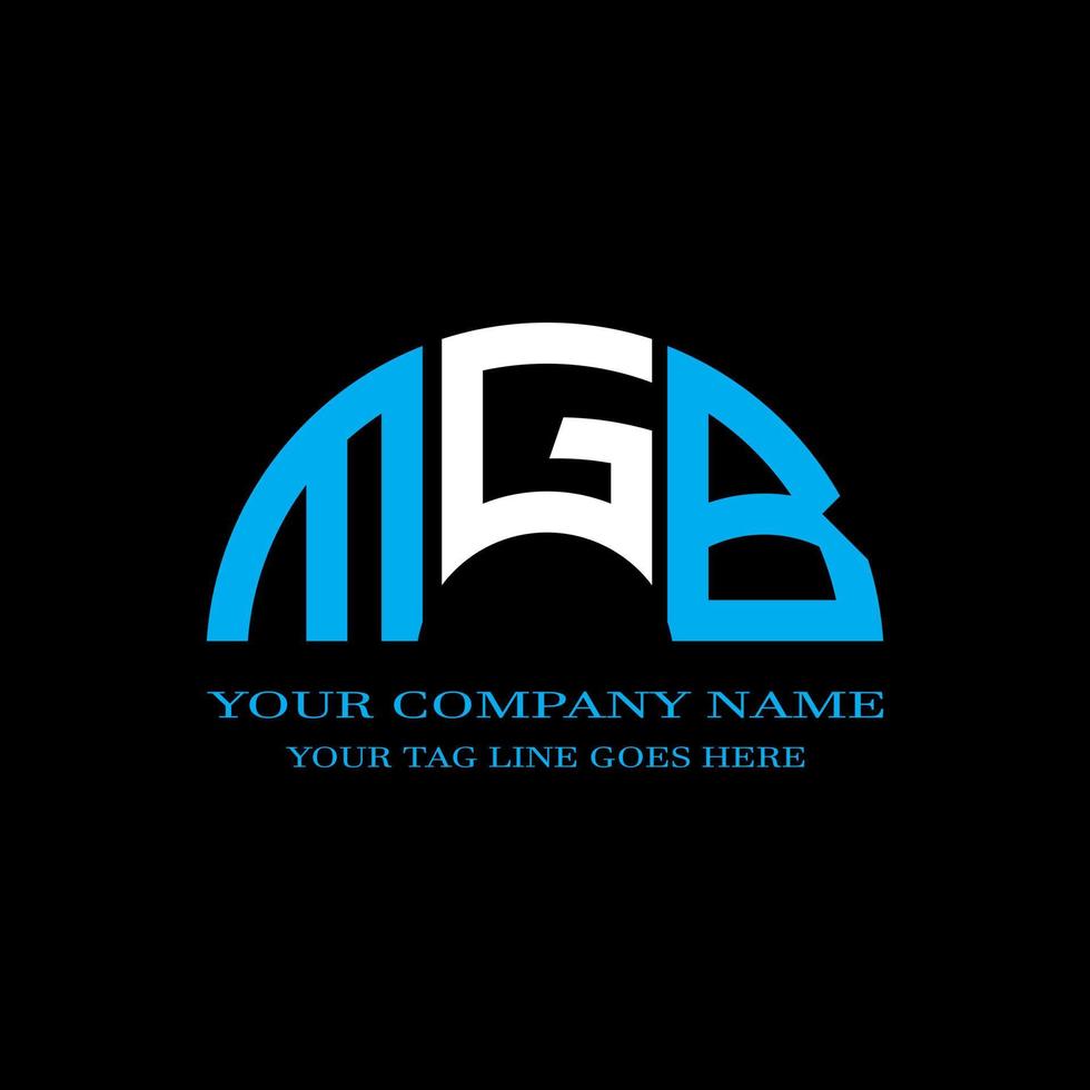 MGB lettera logo design creativo con grafica vettoriale