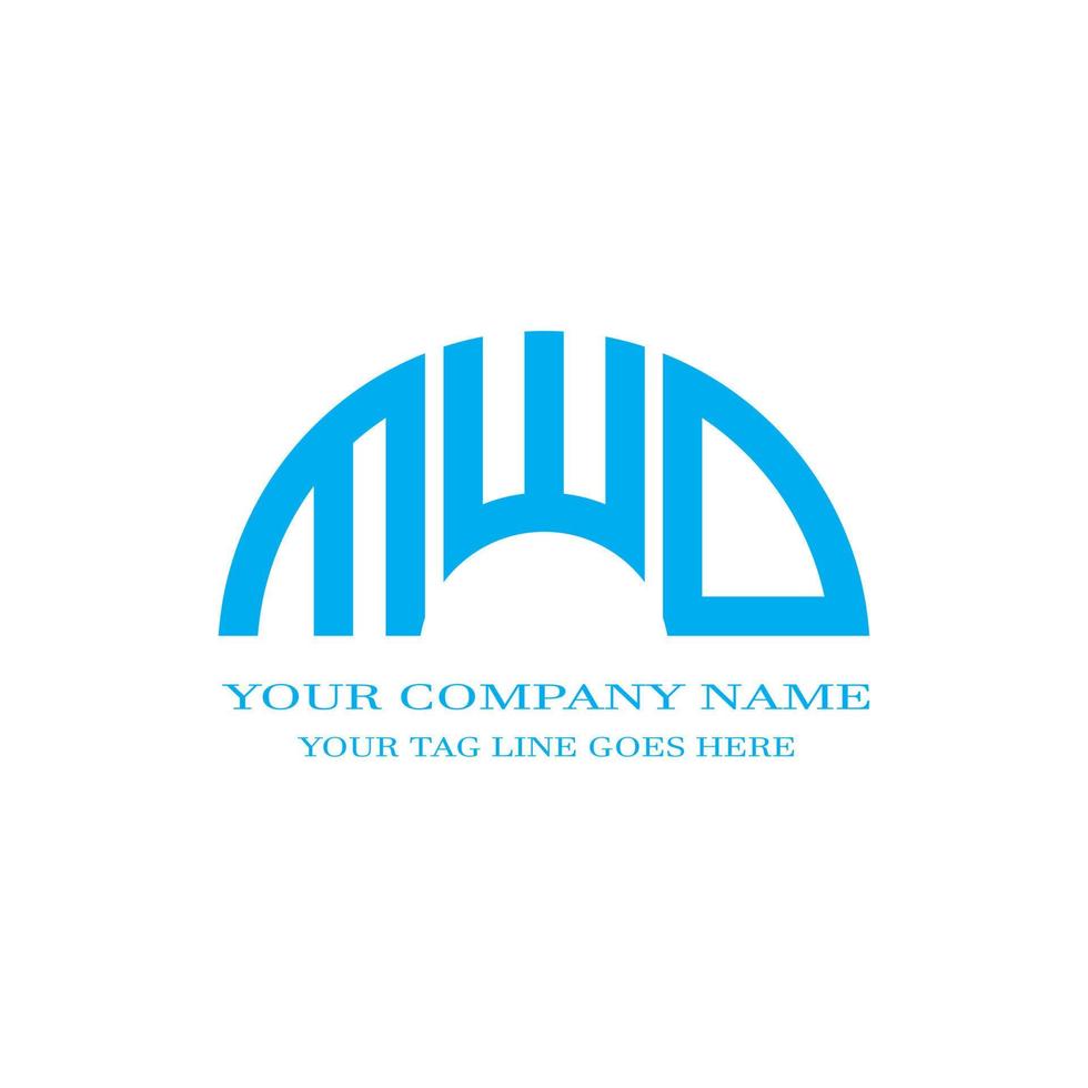 mwd lettera logo design creativo con grafica vettoriale