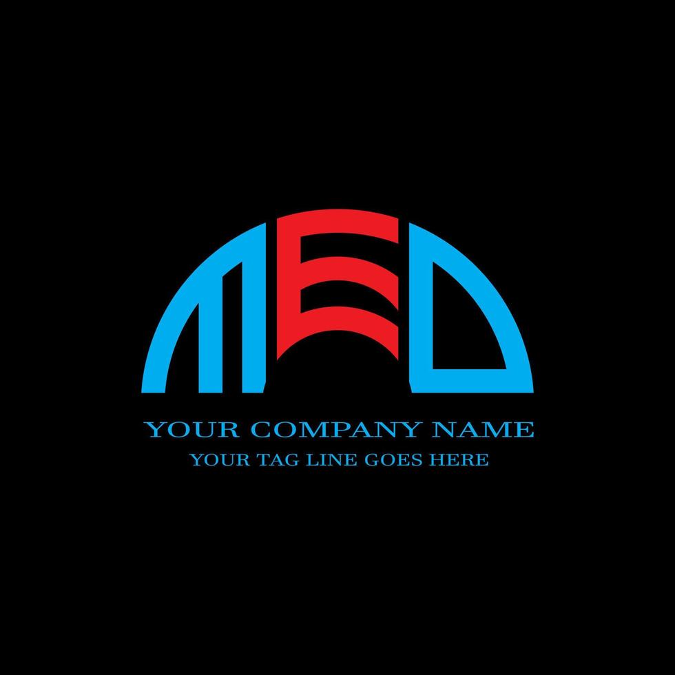 logo della lettera medica design creativo con grafica vettoriale
