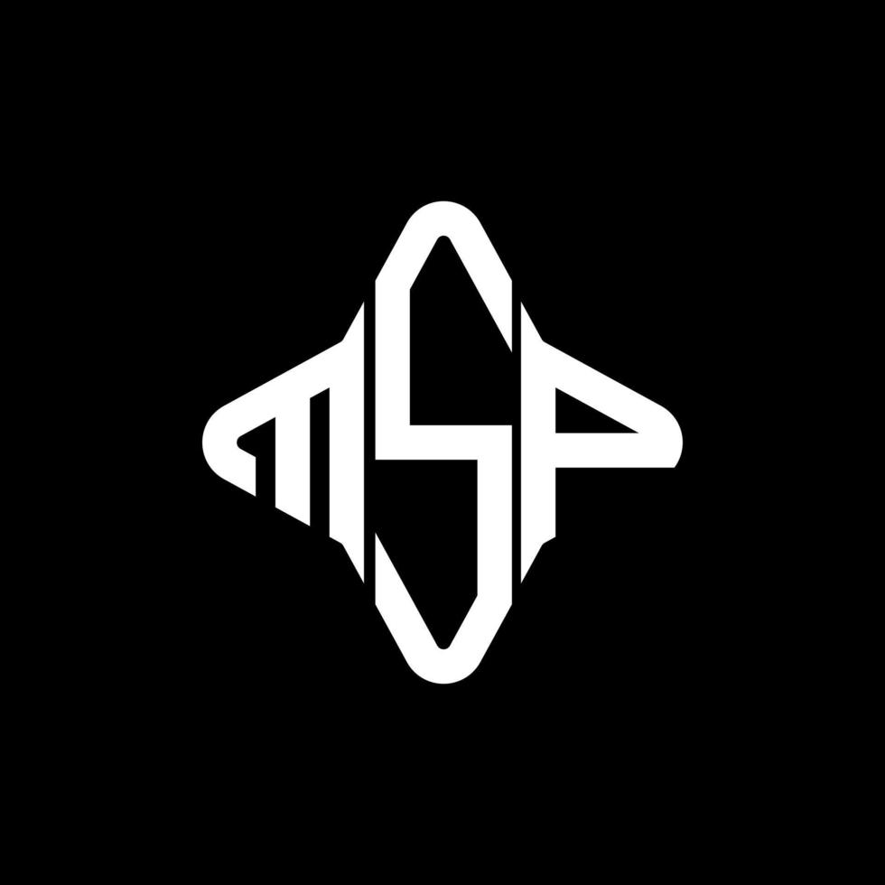 msp lettera logo design creativo con grafica vettoriale