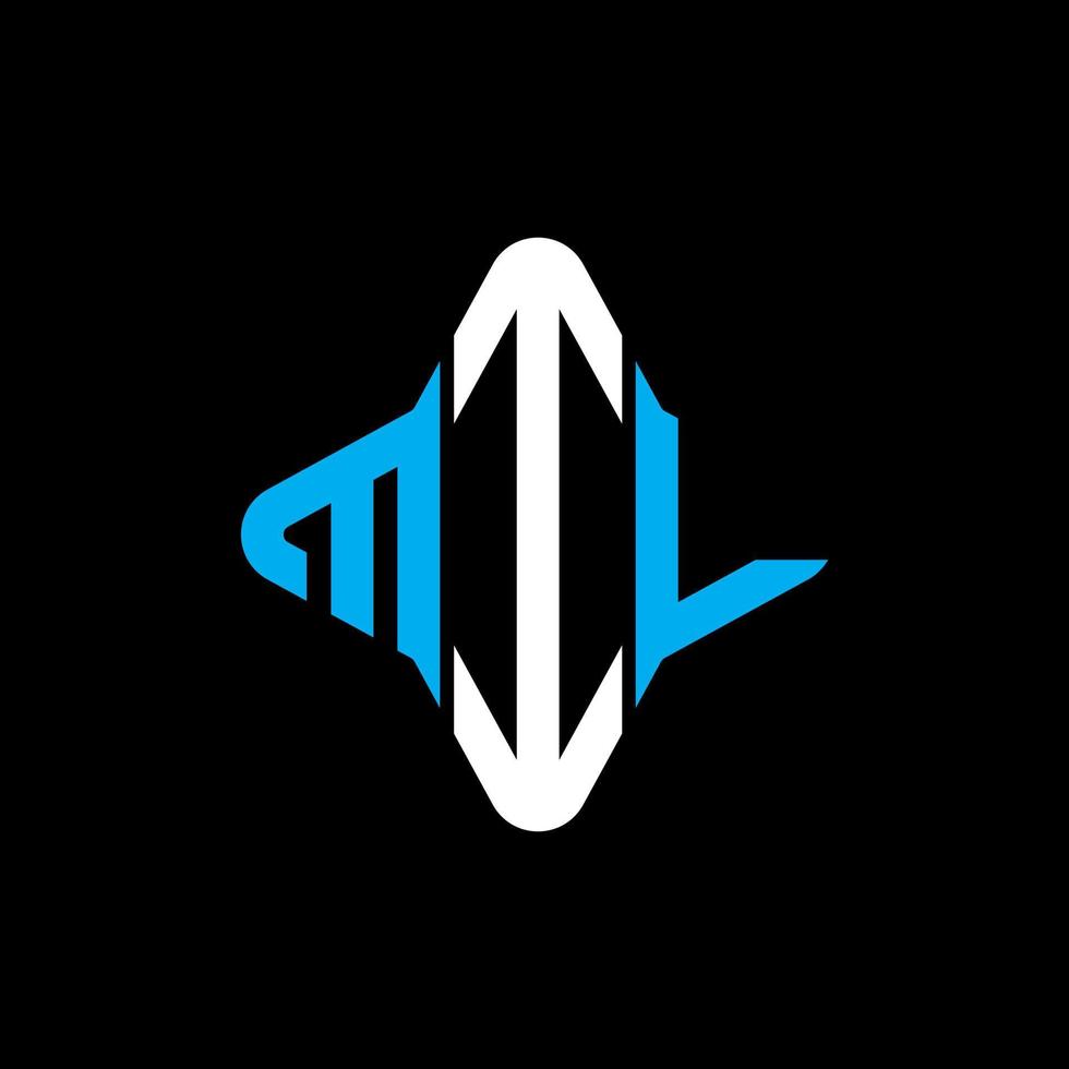mil lettera logo design creativo con grafica vettoriale