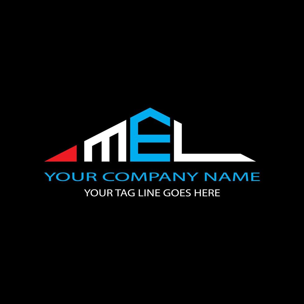 mel lettera logo design creativo con grafica vettoriale