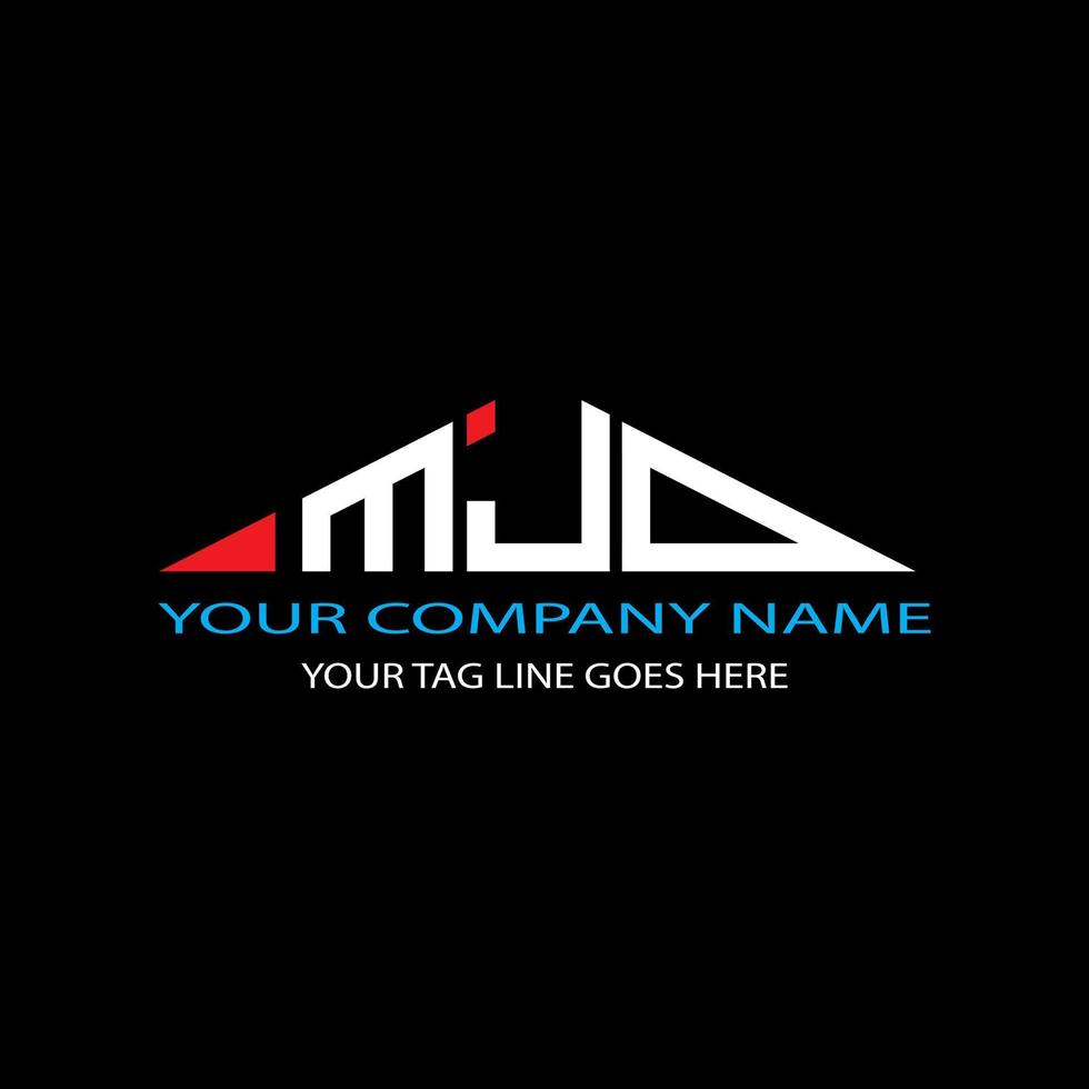mjd lettera logo design creativo con grafica vettoriale