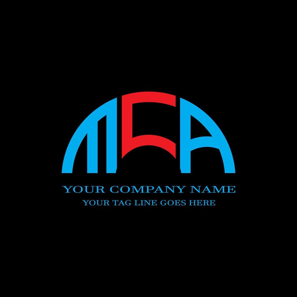 mca lettera logo design creativo con grafica vettoriale