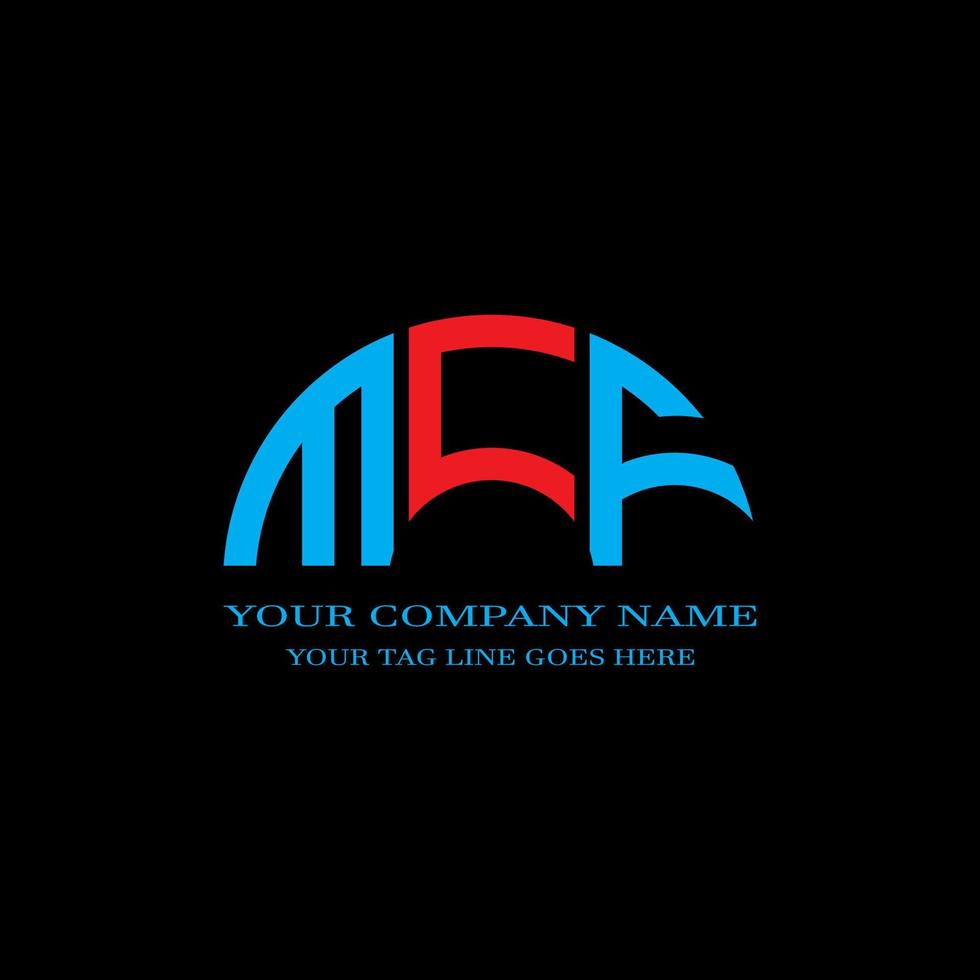 mcf lettera logo design creativo con grafica vettoriale