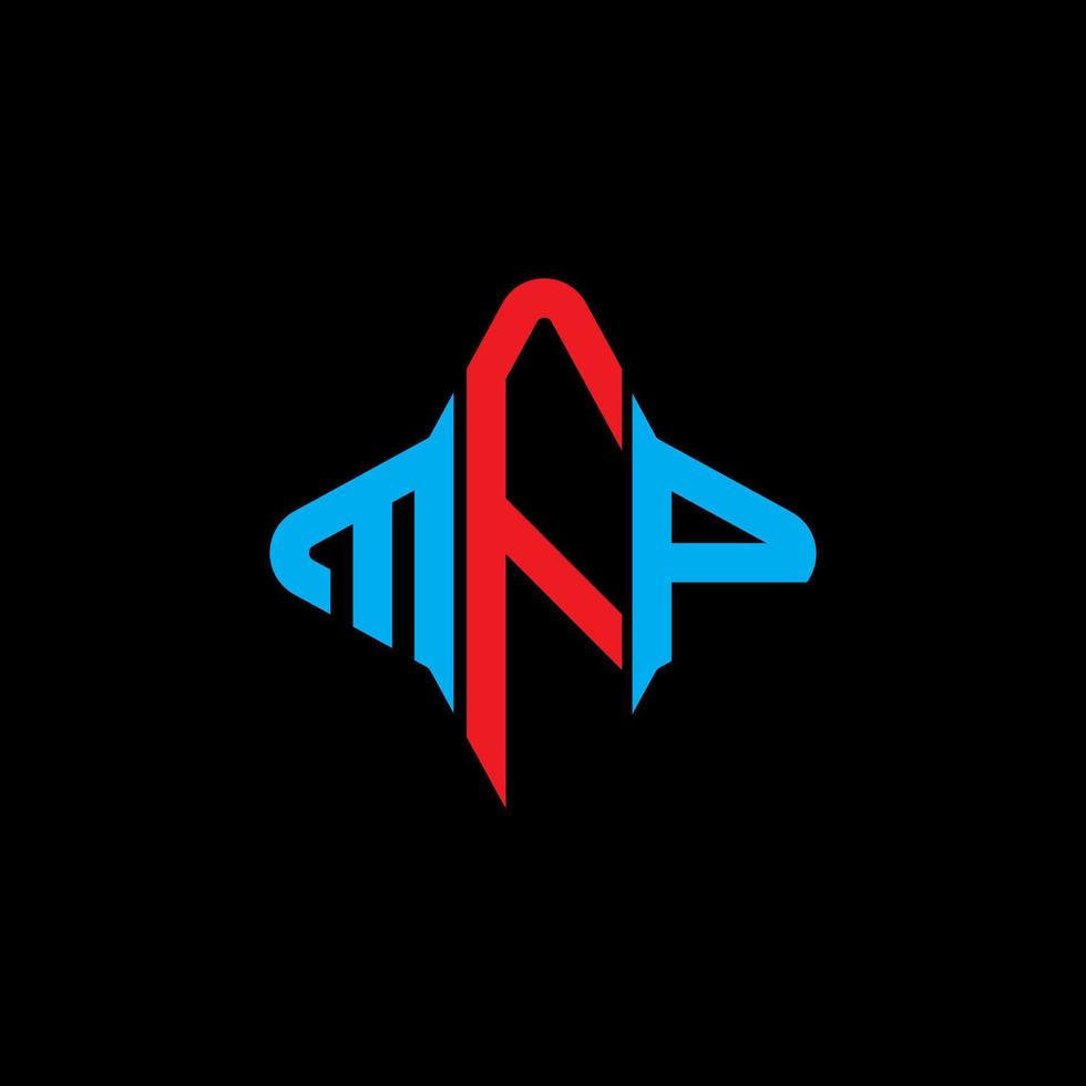 mfp lettera logo design creativo con grafica vettoriale
