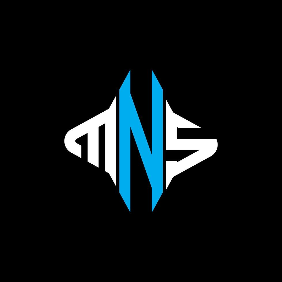 mns lettera logo design creativo con grafica vettoriale