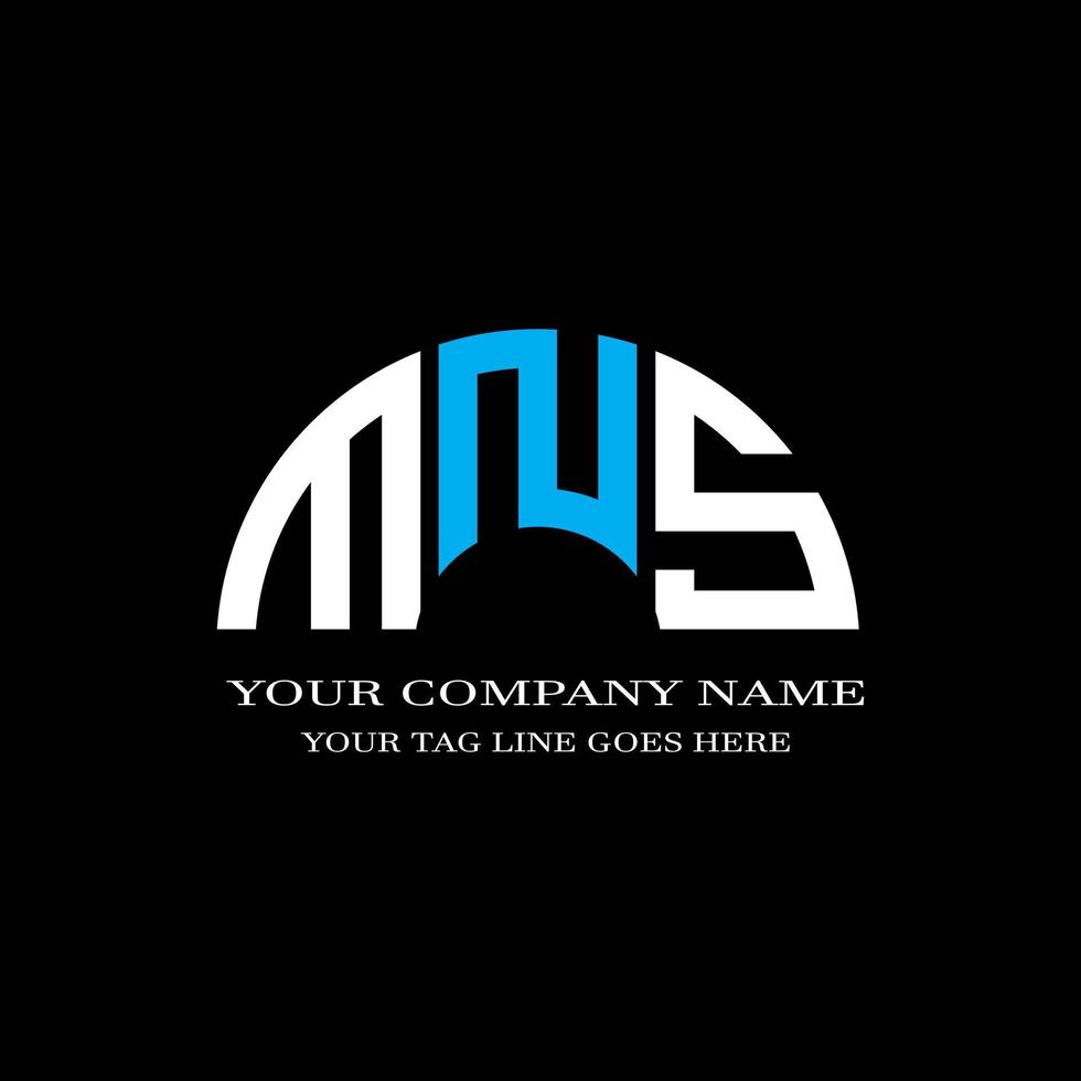 mns lettera logo design creativo con grafica vettoriale