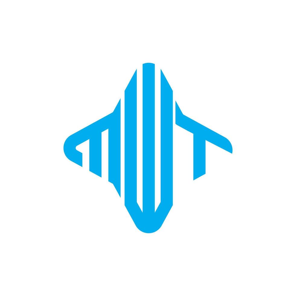 mwt lettera logo design creativo con grafica vettoriale