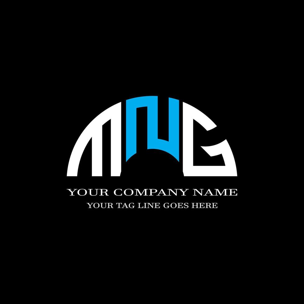 mng lettera logo design creativo con grafica vettoriale