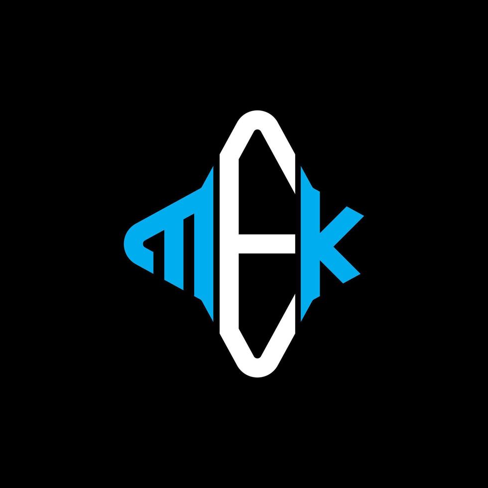 mek lettera logo design creativo con grafica vettoriale