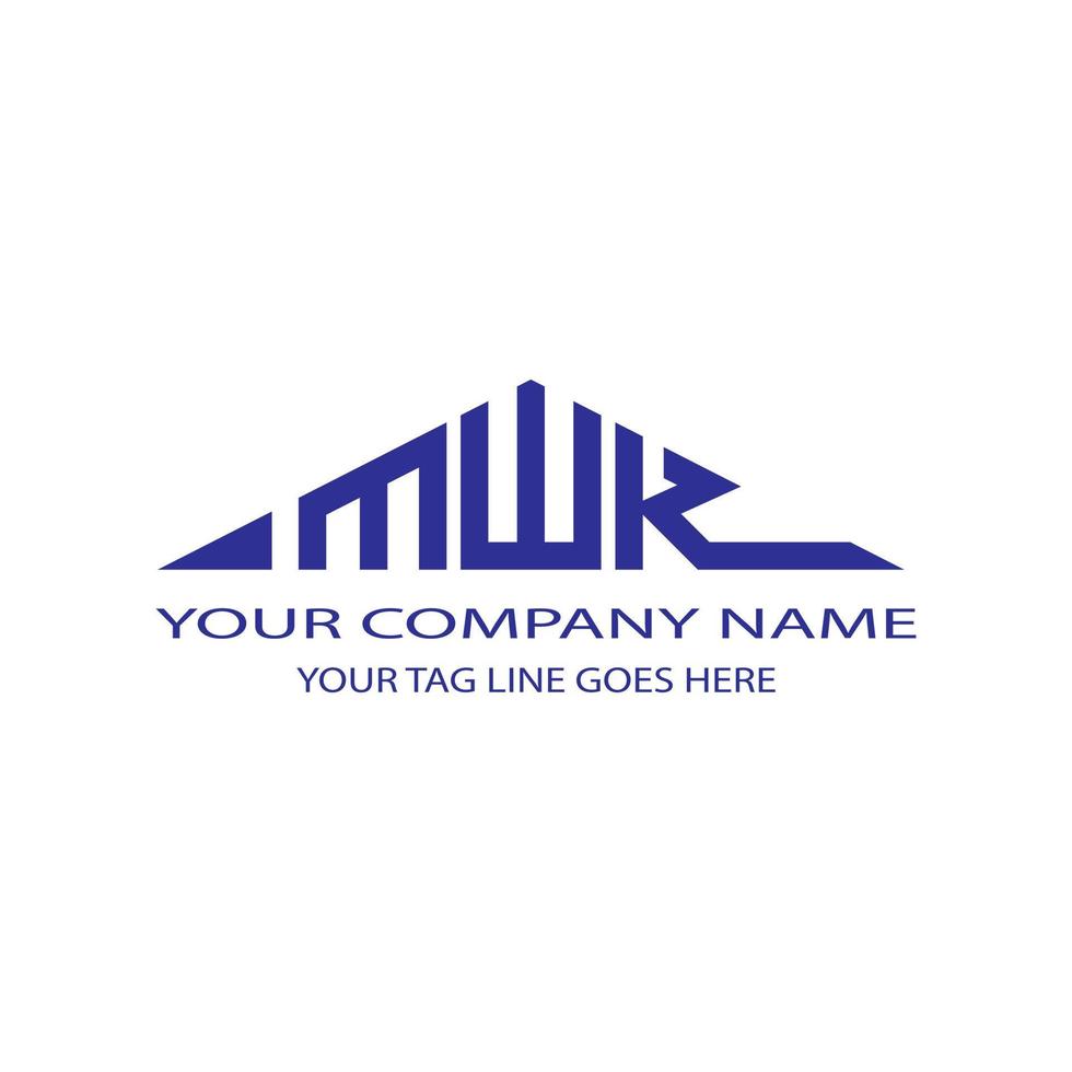 mwk lettera logo design creativo con grafica vettoriale