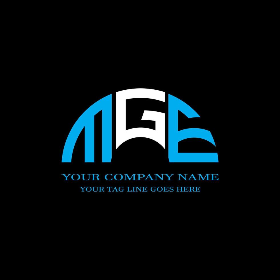 mge lettera logo design creativo con grafica vettoriale