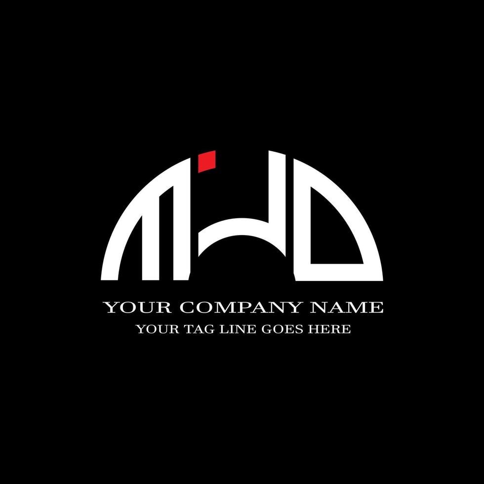 mjd lettera logo design creativo con grafica vettoriale