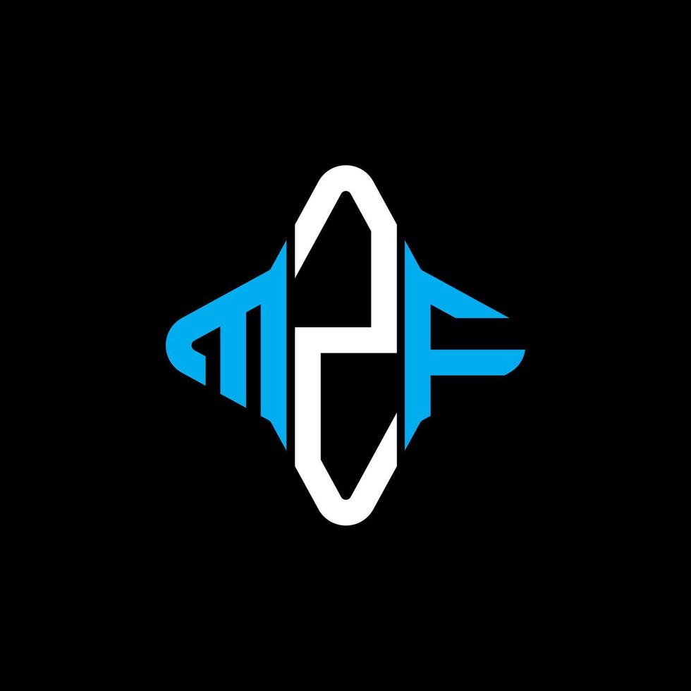 mzf lettera logo design creativo con grafica vettoriale