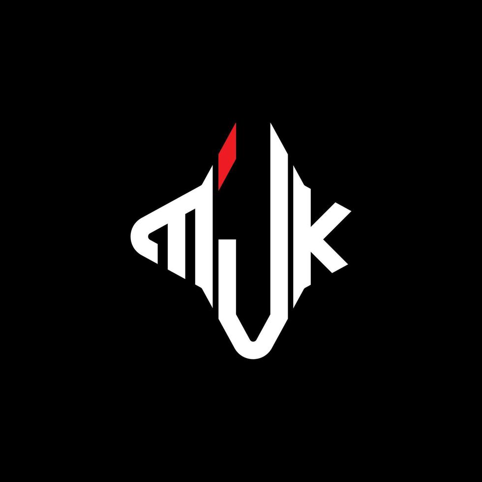 mjk lettera logo design creativo con grafica vettoriale