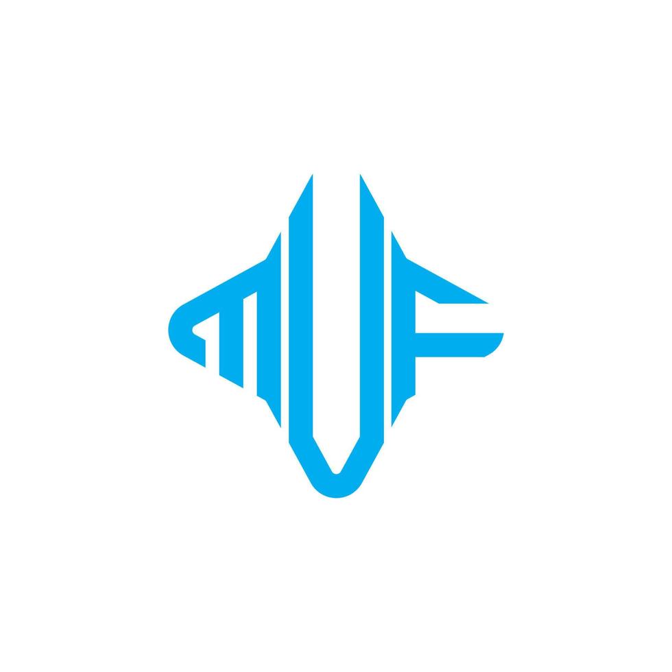 muf lettera logo design creativo con grafica vettoriale