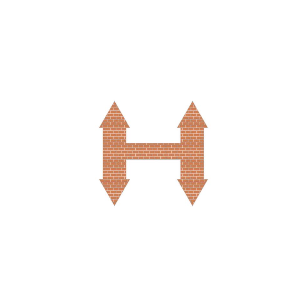 modello di progettazione del logo della lettera h. vettore