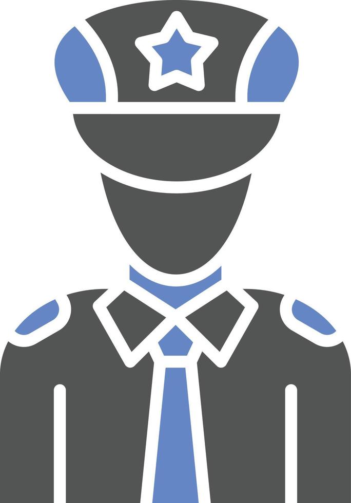 stile dell'icona dell'ufficiale di polizia vettore