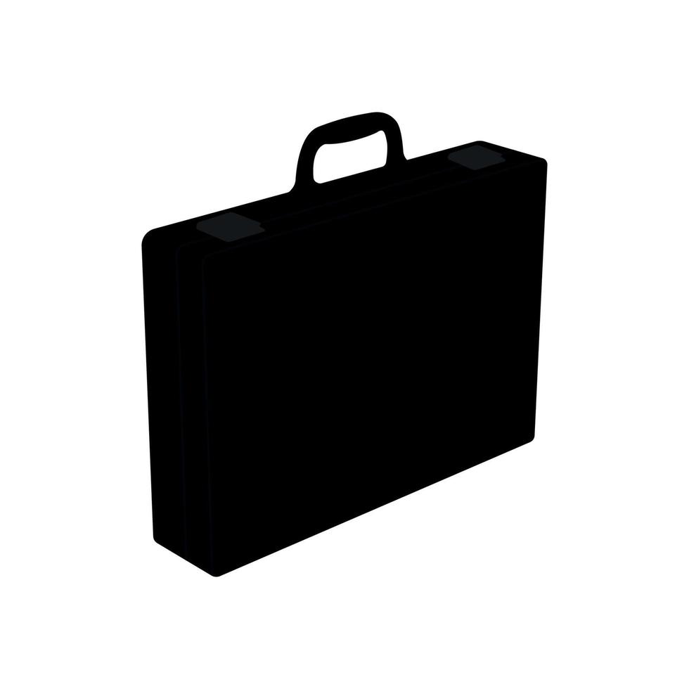 portafoglio valigetta, illustrazione della silhouette dei bagagli. vettore