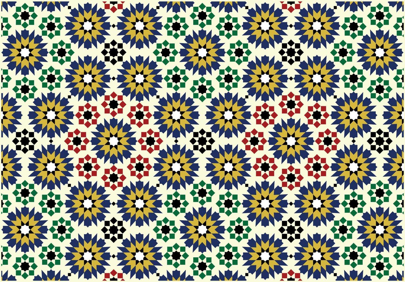 sfondo colorato con motivo a mosaico di piastrelle marocchine floreali. vettore