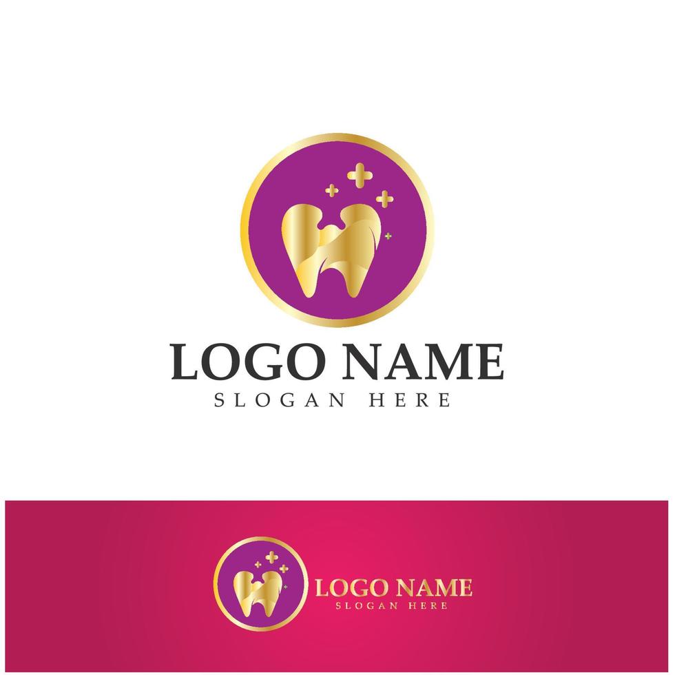 logo dentale design template.creative logo dentista. logo vettoriale della clinica dentale.