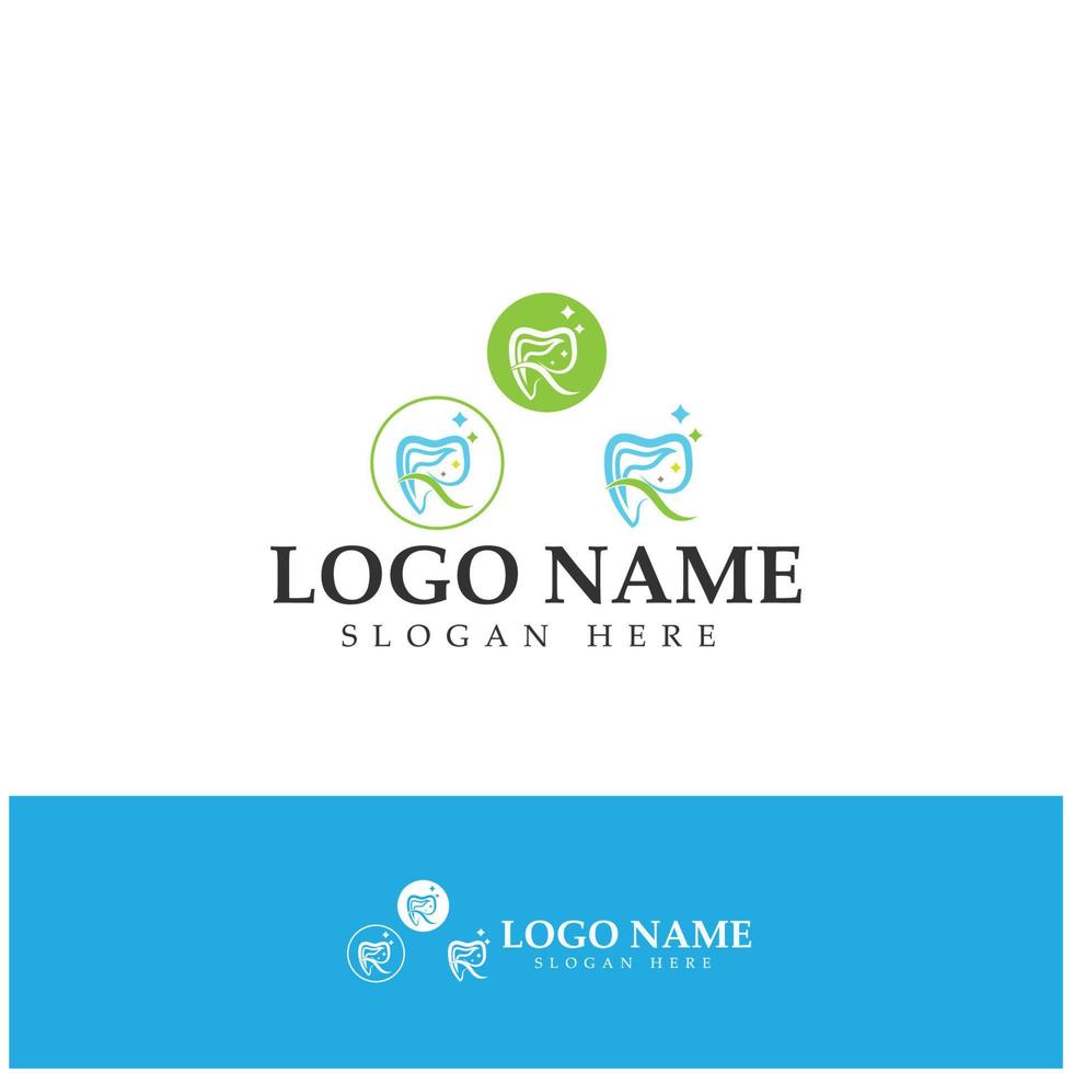 logo dentale design template.creative logo dentista. logo vettoriale della clinica dentale.