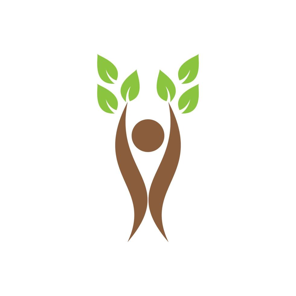 vettore di logo di ecologia dell'albero