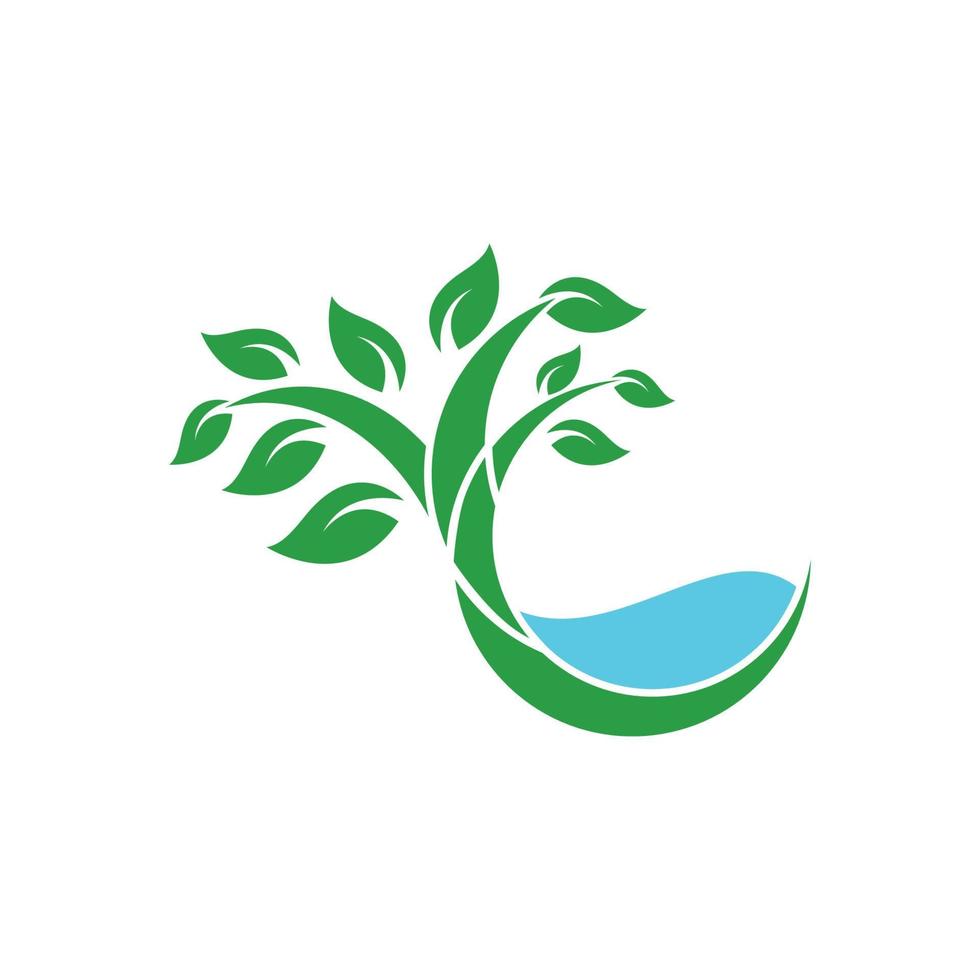 vettore di logo di ecologia dell'albero