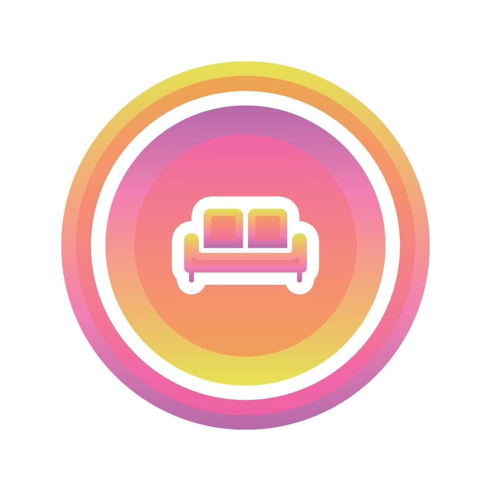 icona del modello di design sfumato logo divano vettore