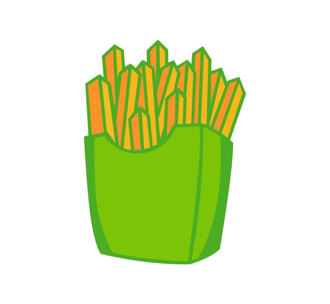 disegno vettoriale, illustrazione a forma di patatine fritte vettore