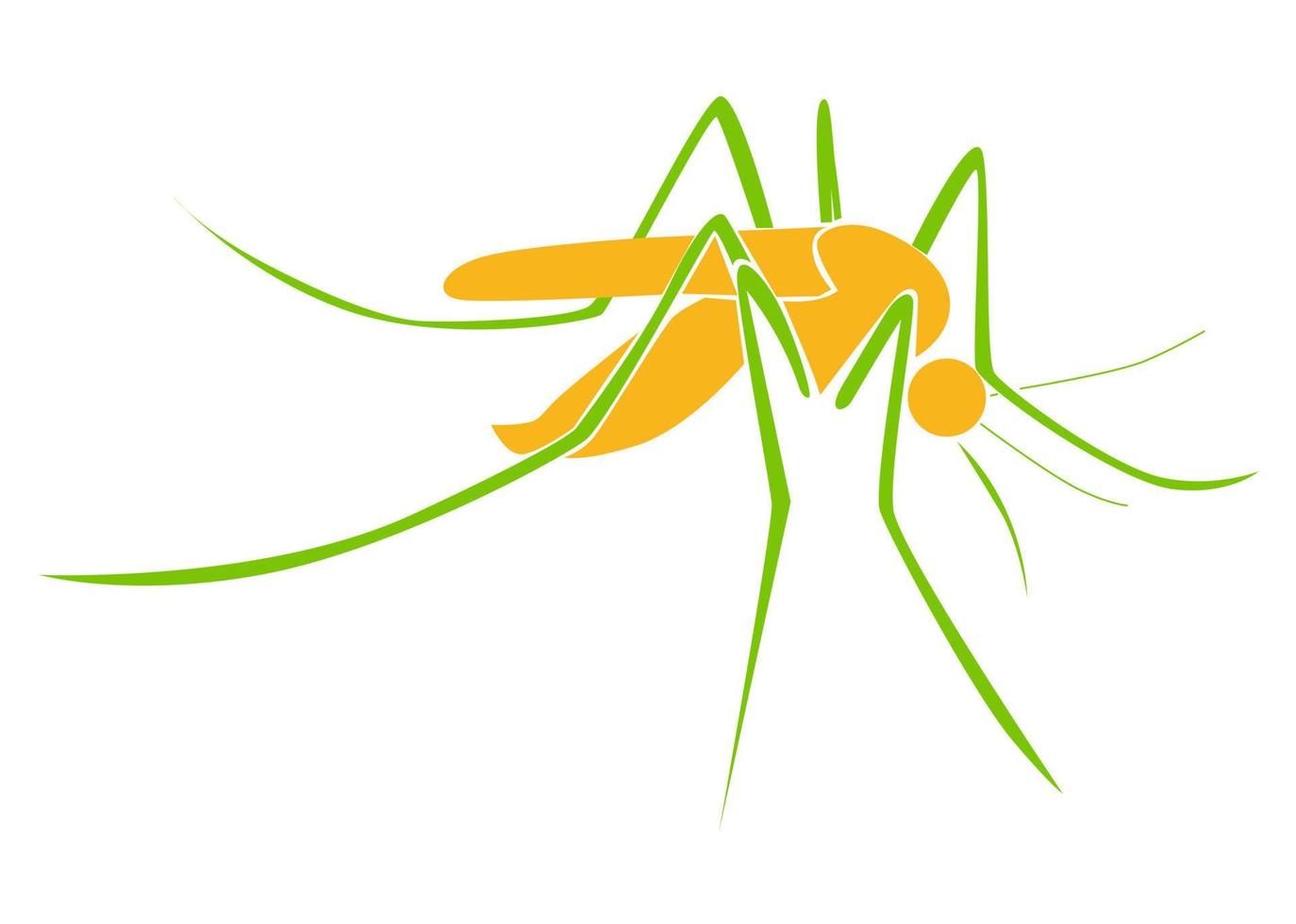 disegno vettoriale, icona o forma del simbolo di una zanzara vettore