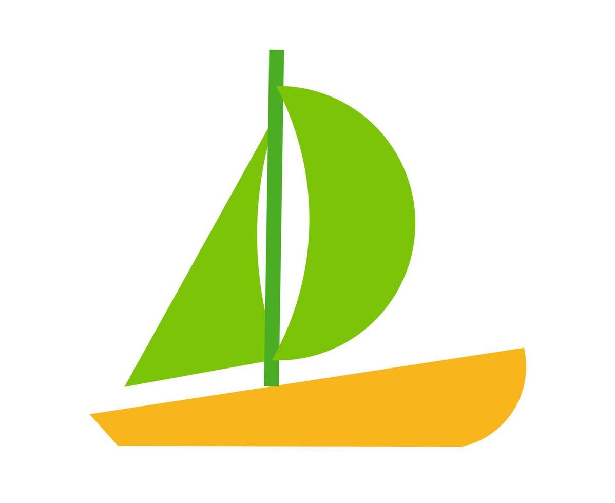 disegno vettoriale, icona o simbolo di una forma di barca a vela vettore