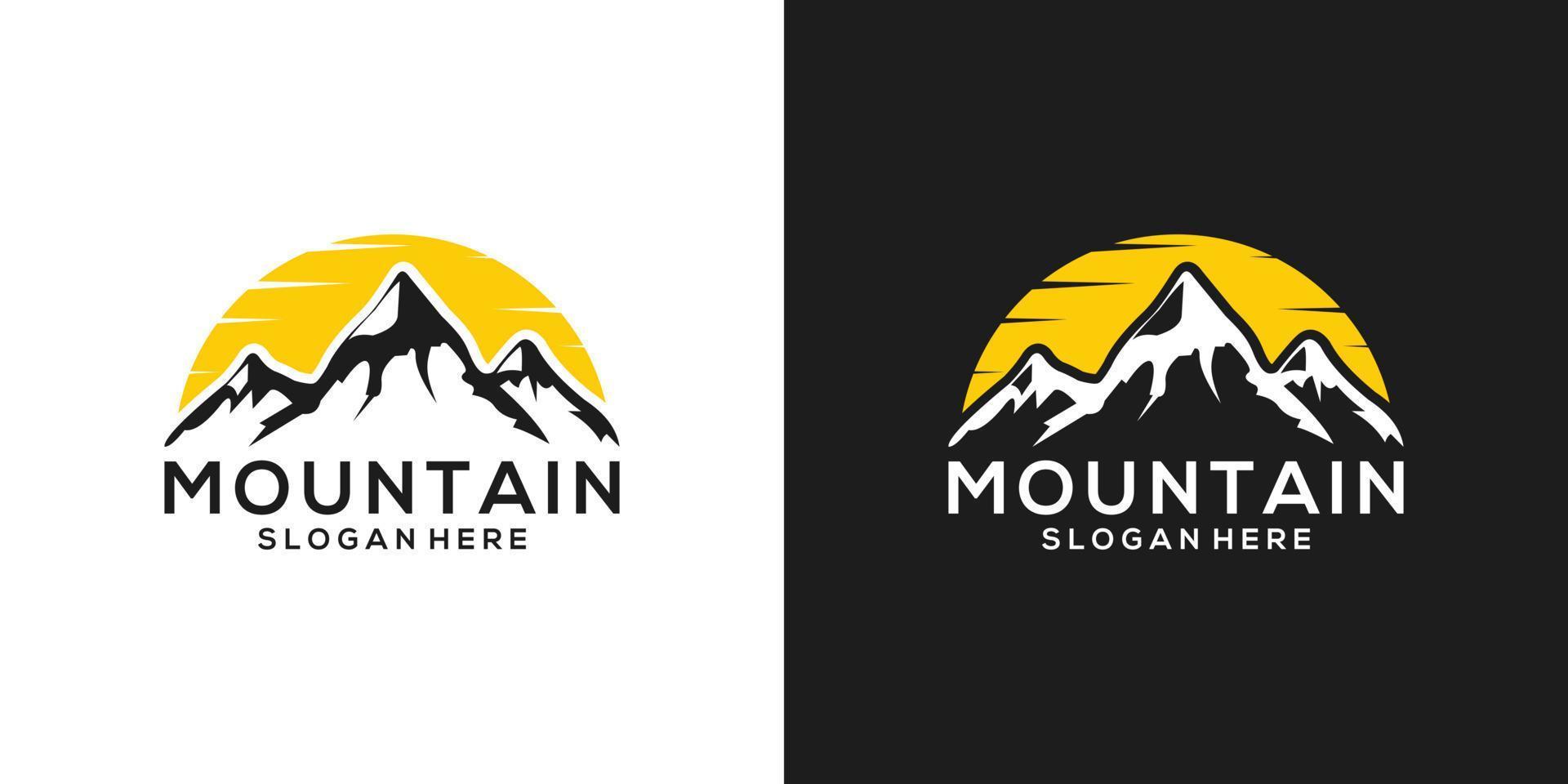 modello di progettazione del logo di vettore di montagna. logo della montagna.