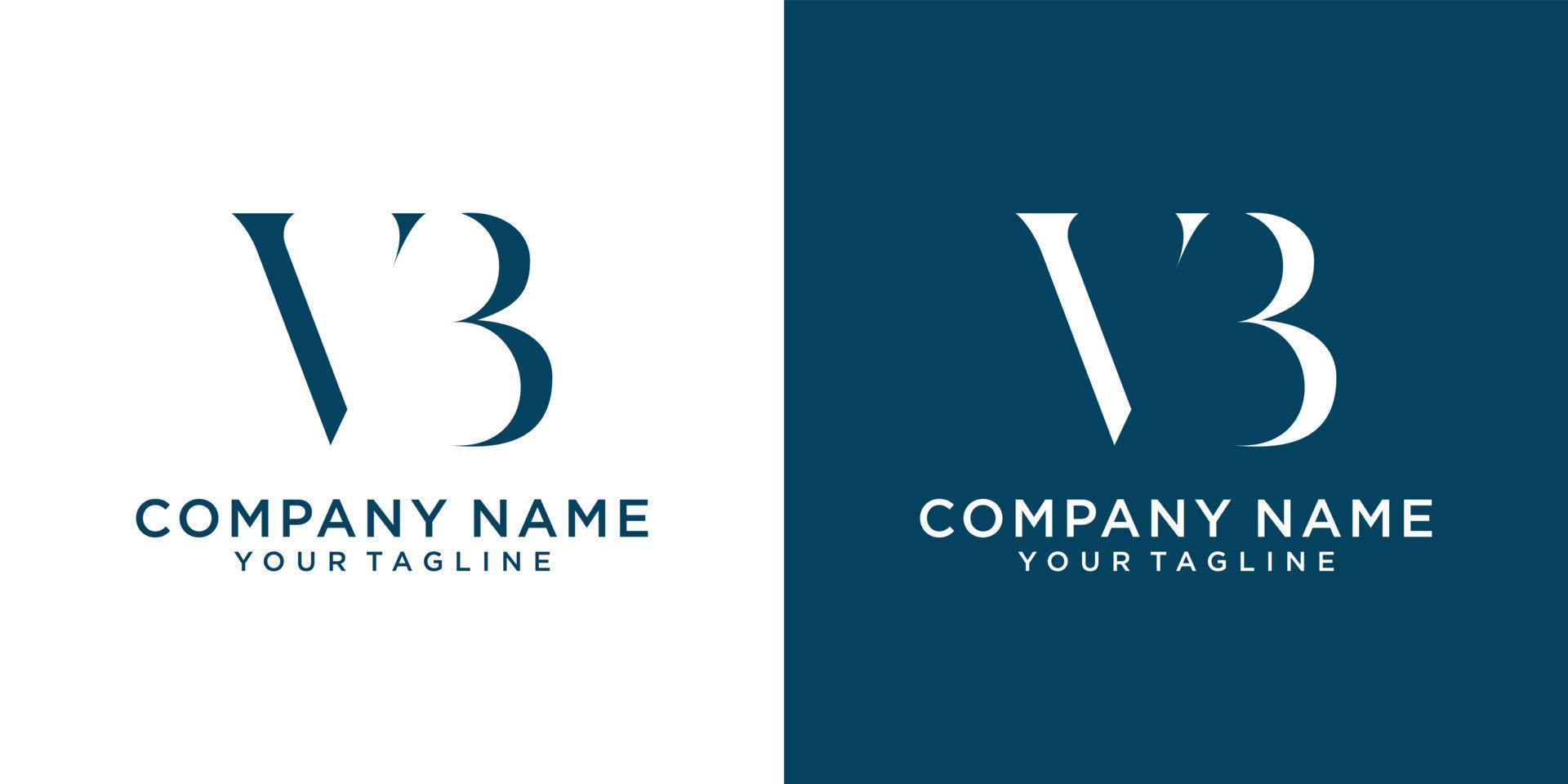 design del logo della lettera iniziale vb o bv. vettore