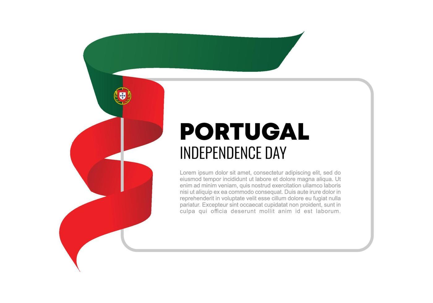 celebrazione del fondo del giorno dell'indipendenza del portogallo il 1° dicembre vettore