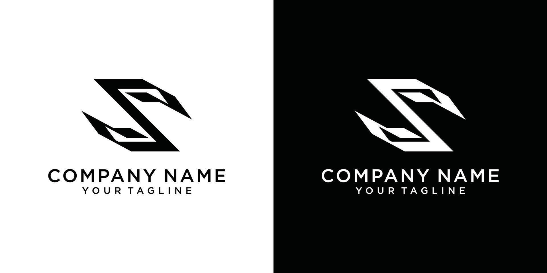 concetto di design del logo della lettera iniziale s. vettore. vettore