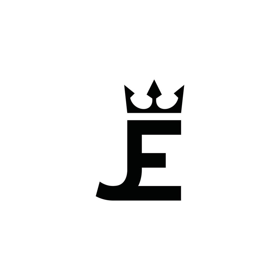 logo je o ej con vettore icona corona.