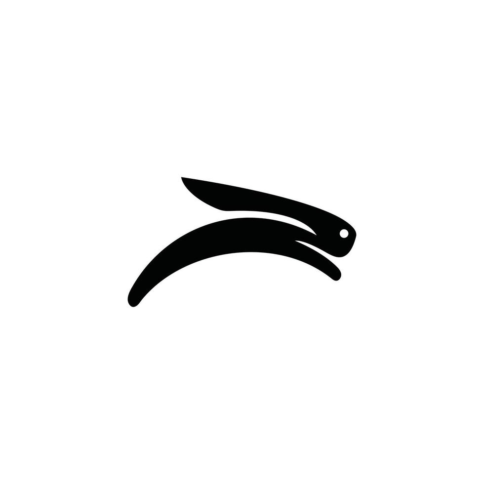 disegno vettoriale del logo della siluetta del coniglio. icona di coniglio.