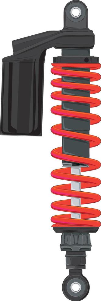 illustrazione vettoriale ammortizzatore con serbatoio