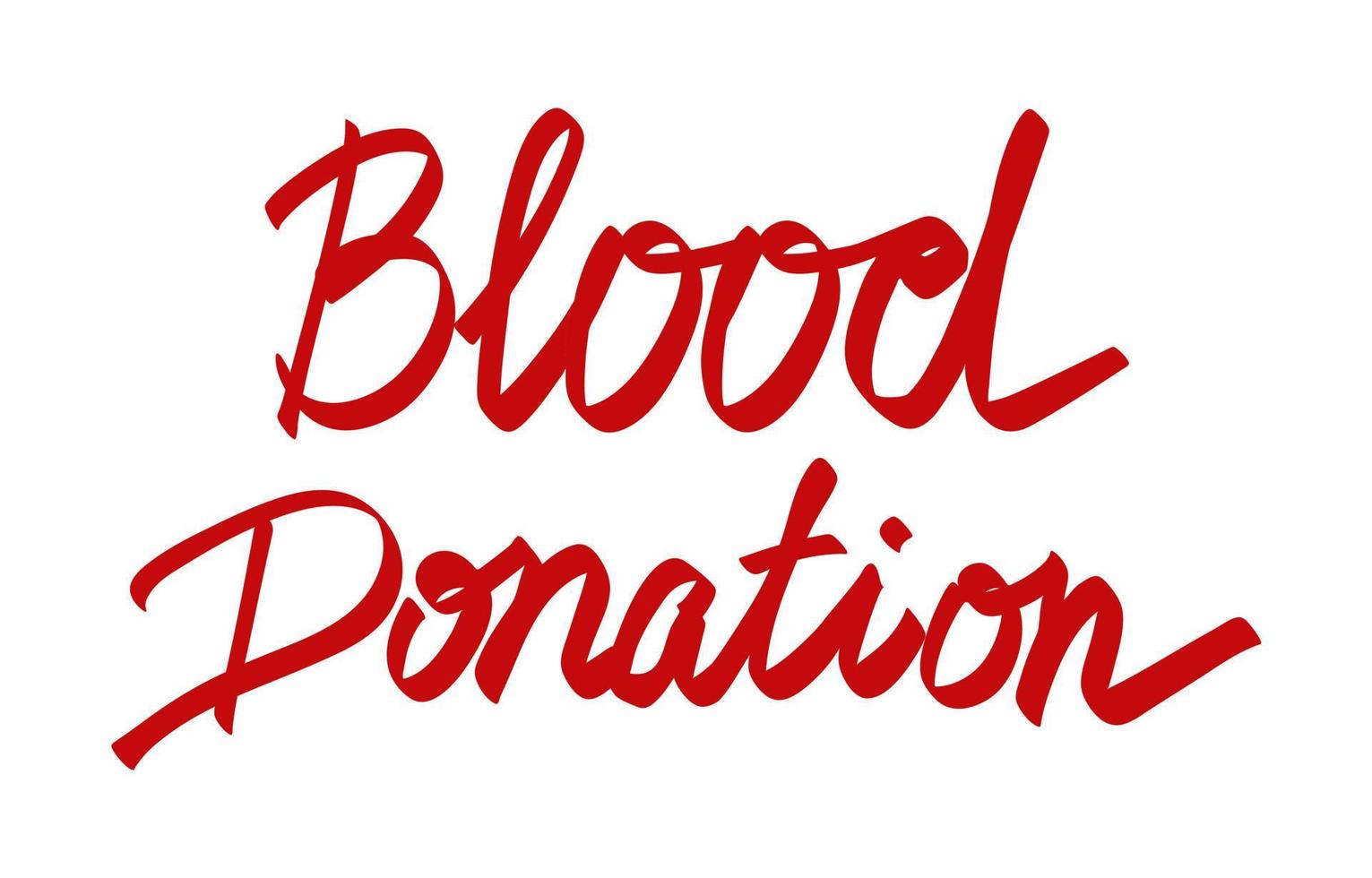 lettering disegnato a mano citazione donazione di sangue. illustrazione vettoriale della giornata mondiale del donatore di sangue per poster, banner, carta