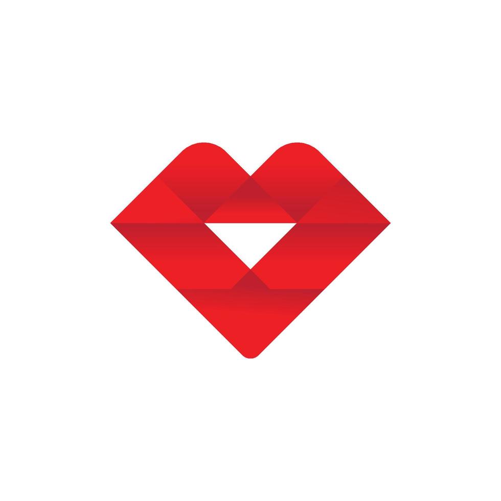 icona del cuore rosso a forma di labbro crypto nft vettore