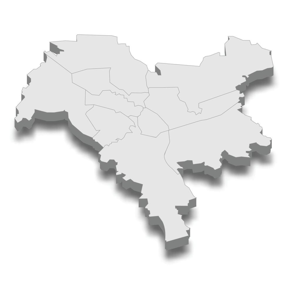 La mappa isometrica 3d della città di kiev è una capitale dell'ucraina vettore