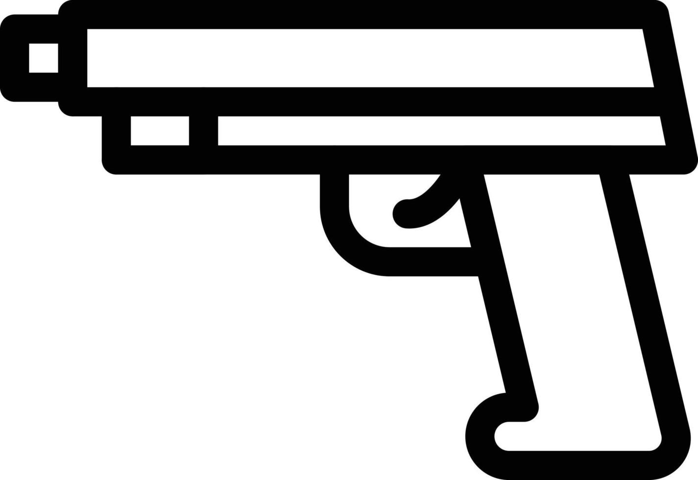 illustrazione vettoriale della pistola su uno sfondo. simboli di qualità premium. icone vettoriali per il concetto e la progettazione grafica.