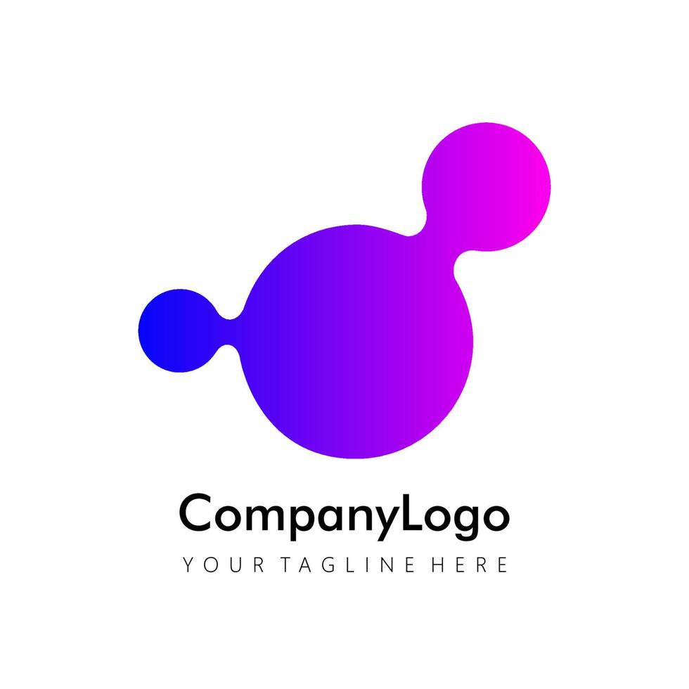 logo liquido grafico astratto cerchio fluido. vettore