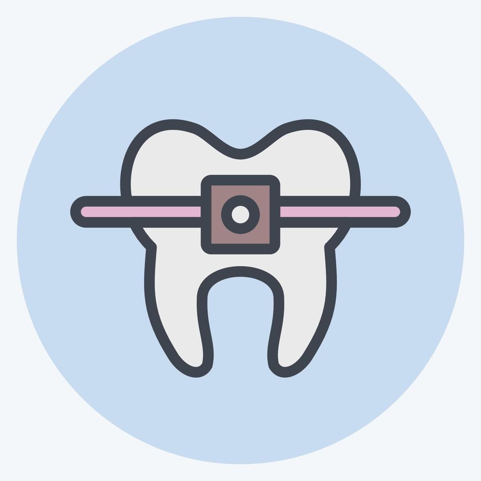 parentesi graffe. adatto per il simbolo della medicina. stile compagno di colore. design semplice modificabile. vettore del modello di progettazione. semplice illustrazione